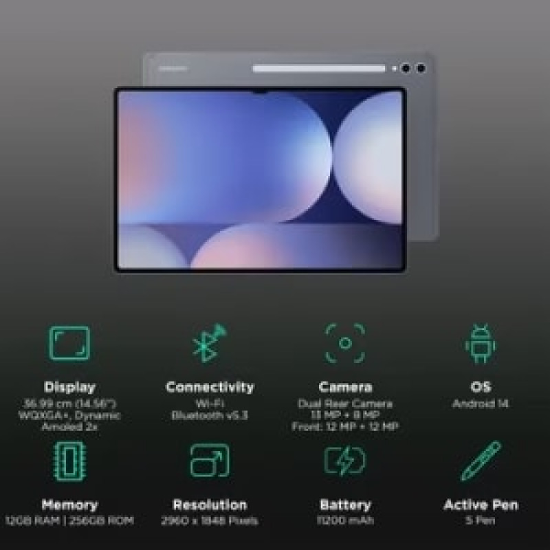 Samsung Galaxy Tab S10 Ultra | 37.08 cm (14.6 inch) | 12 GB | 512 GB | Moonstone Gray | X920 Samsung Galaxy Tab S10 Ultra | 37.08 cm (14.6 inch) | 12 GB | 512 GB | Moonstone Gray | X920