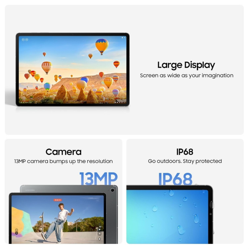 Samsung Galaxy Tab S10 FE+ Tablet | Wi-Fi Only | 8 GB | 128 GB | Gray Samsung Galaxy Tab S10 FE+ Tablet | Wi-Fi Only | 8 GB | 128 GB | Gray