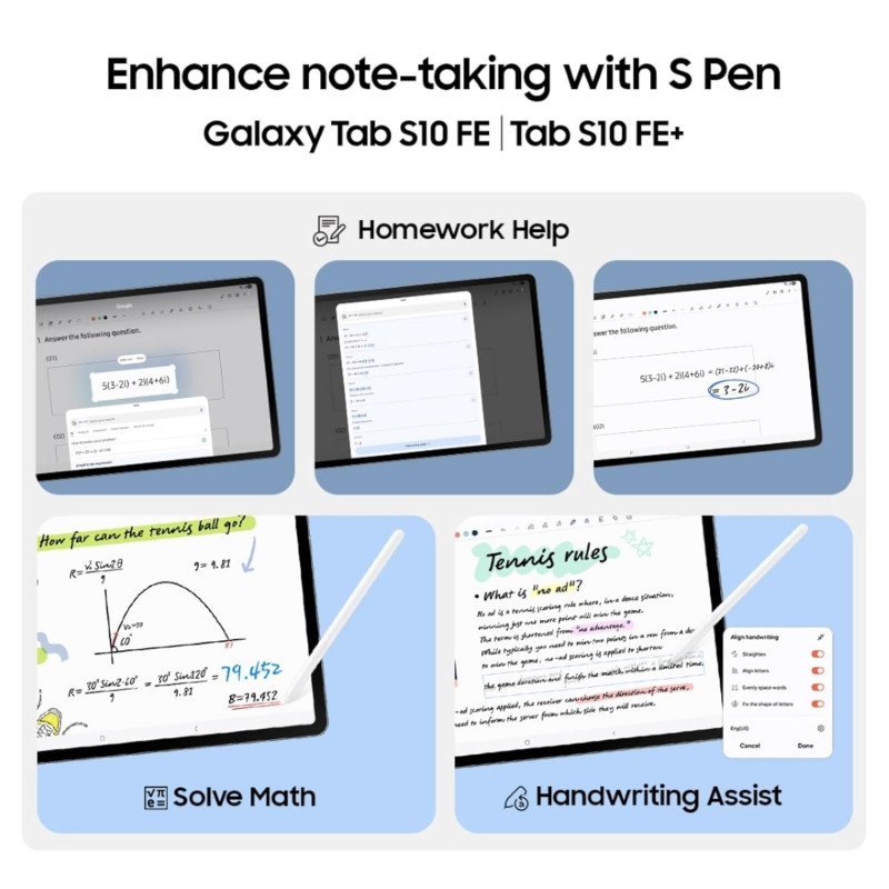 Samsung Galaxy Tab S10 FE+ Tablet | Wi-Fi Only | 12 GB | 256 GB | Gray Samsung Galaxy Tab S10 FE+ Tablet | Wi-Fi Only | 12 GB | 256 GB | Gray