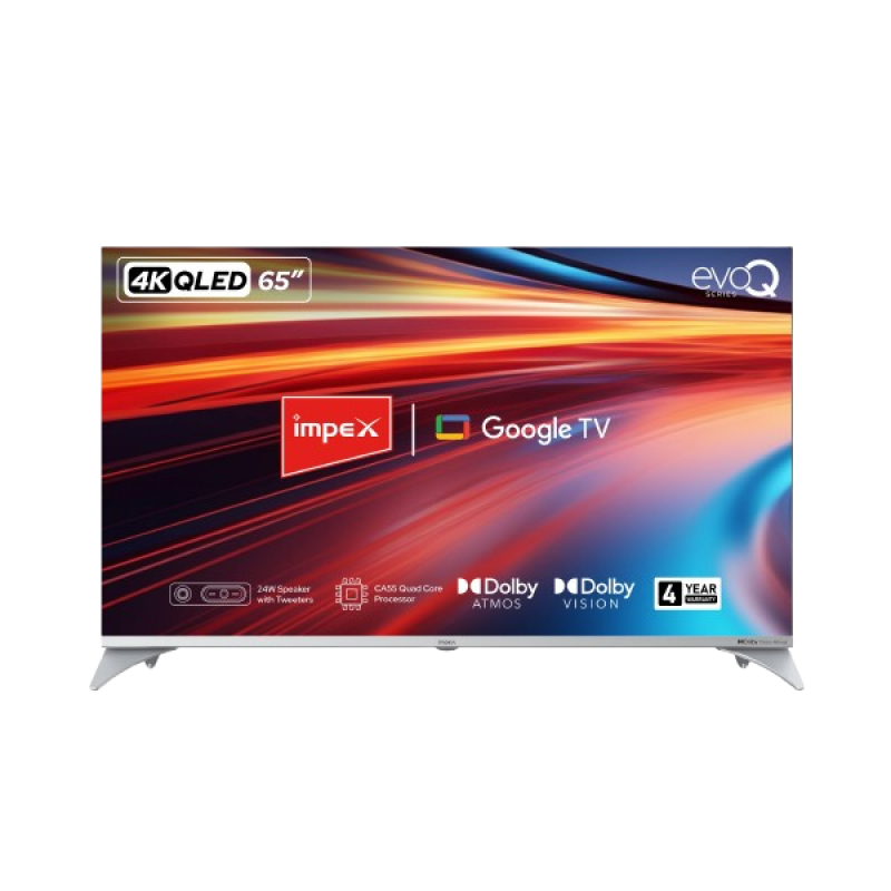 Impex evoQ QLED TV | 164 cm (65 Inch) Google TV | 65S4QLC3 Impex evoQ QLED TV | 164 cm (65 Inch) Google TV | 65S4QLC3