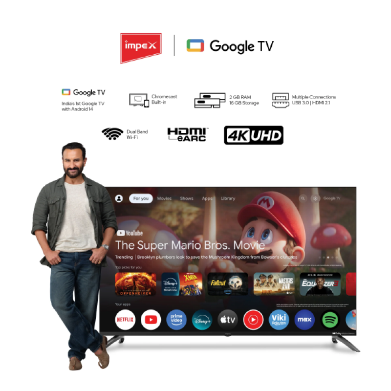 Impex evoQ UHD Smart LED TV | 139 cm (55 inch) | Dolby Atmos | 55S4RLC3 Impex evoQ UHD Smart LED TV | 139 cm (55 inch) | Dolby Atmos | 55S4RLC3
