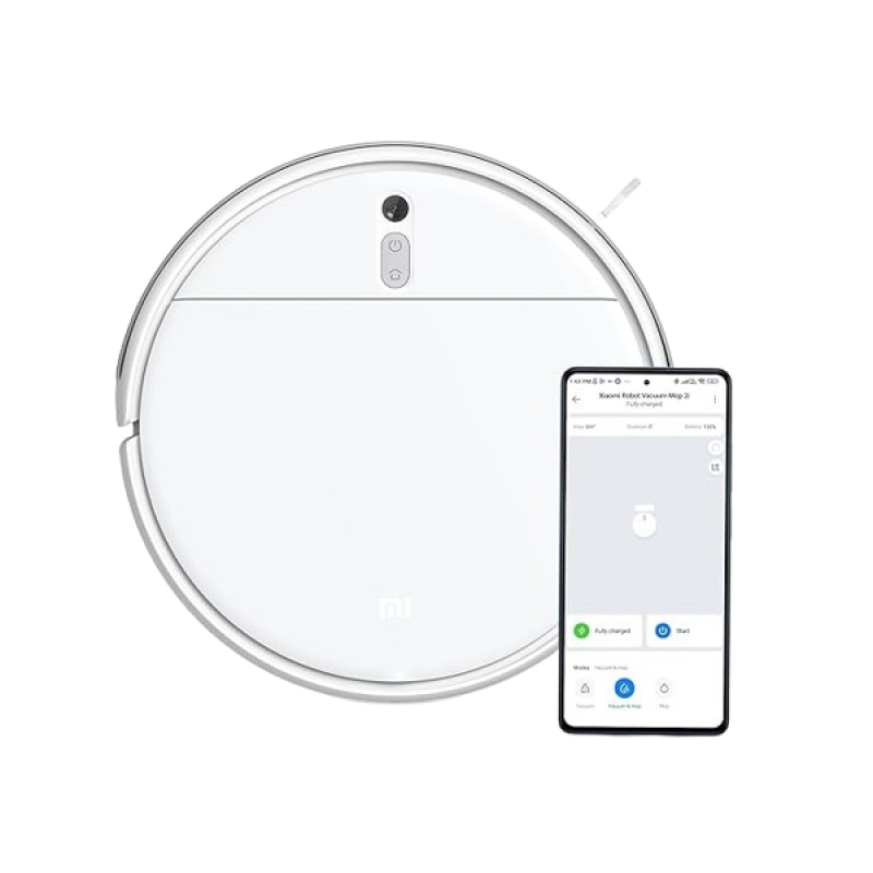 MI Xiaomi Robot Vacuum-Mop 2i 2200 Pa Powerful Suction 450 mL | Electronically Controlled | 270 mL Water Tank | remotely via app Alexa GA Enabled | White MI Xiaomi Robot Vacuum-Mop 2i 2200 Pa Powerful Suction 450 mL | Electronically Controlled | 270 mL Water Tank | remotely via app Alexa GA Enabled | White