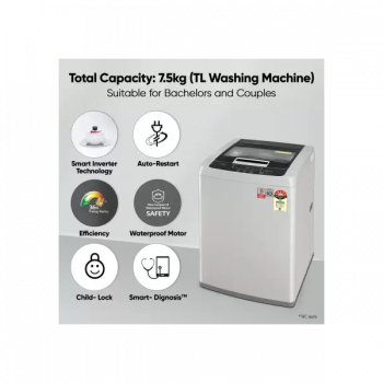 LG Fully Automatic Top Load Washing Machine | 7.5 kg | T75SPSF1Z LG Fully Automatic Top Load Washing Machine | 7.5 kg | T75SPSF1Z