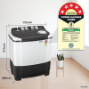 LG Semi Automatic Top Load Washing Machine | 7.5 kg | 5 Star | Dark Gray | P7510RGAZ