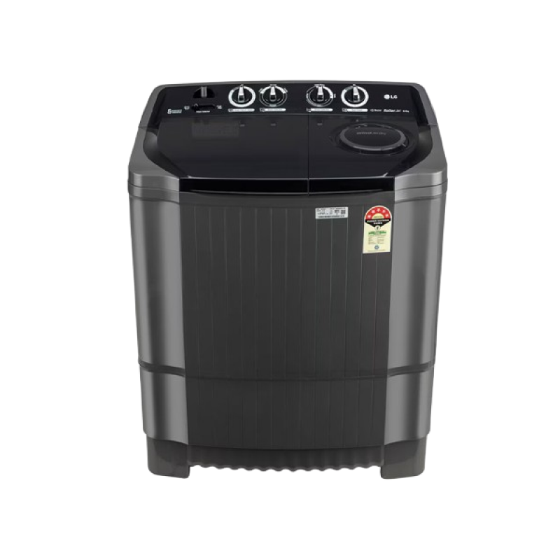 LG Semi Automatic Top Load Washing Machine | 8Kg | Roller Jet Pulsator | Soak | Middle Black | P8015SKAZ ABMQEIL LG Semi Automatic Top Load Washing Machine | 8Kg | Roller Jet Pulsator | Soak | Middle Black | P8015SKAZ ABMQEIL