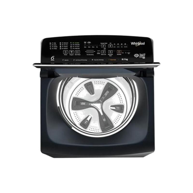 Whirlpool Bloomwash Pro Fully Automatic Top Load Washing Machine | 8.5kg | Midnight Grey | 360 BW PRO H 8.5 Whirlpool Bloomwash Pro Fully Automatic Top Load Washing Machine | 8.5kg | Midnight Grey | 360 BW PRO H 8.5