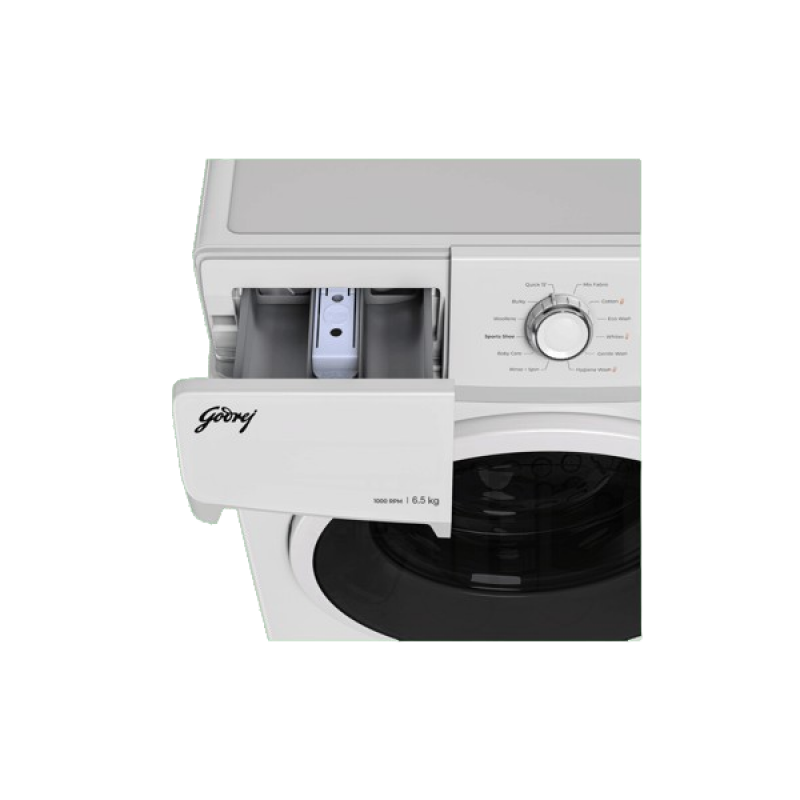 Godrej Fully Automatic Front Load Washing Machine | 6.5Kg | Glacial White | WFEON CRS 6510 5.0 FKEDM Godrej Fully Automatic Front Load Washing Machine | 6.5Kg | Glacial White | WFEON CRS 6510 5.0 FKEDM