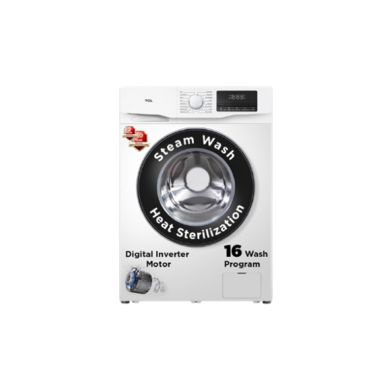 TCL Fully Automatic Front Load Washing Machine | 6.5 kg | In built Heater | White | TWF65-P6S TCL Fully Automatic Front Load Washing Machine | 6.5 kg | In built Heater | White | TWF65-P6S