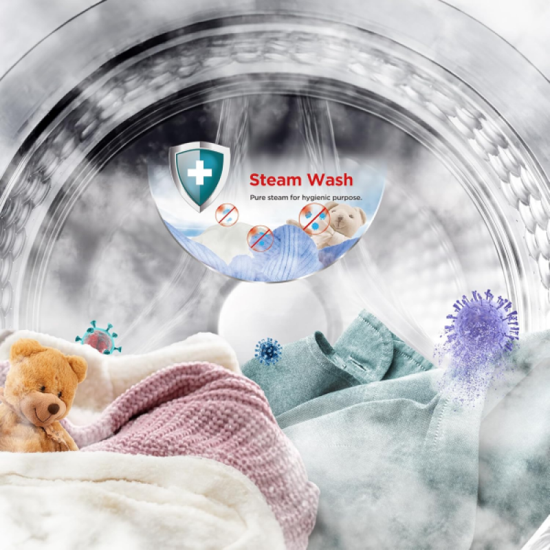 TCL Fully Automatic Front Load Washing Machine | 6.5 kg | In built Heater | White | TWF65-P6S TCL Fully Automatic Front Load Washing Machine | 6.5 kg | In built Heater | White | TWF65-P6S