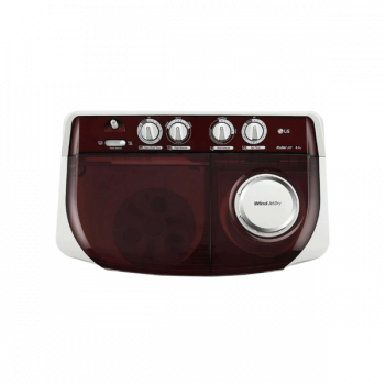 LG Semi Automatic Top Load Washing Machine | 8Kg | Maroon and White LG Semi Automatic Top Load Washing Machine | 8Kg | Maroon and White