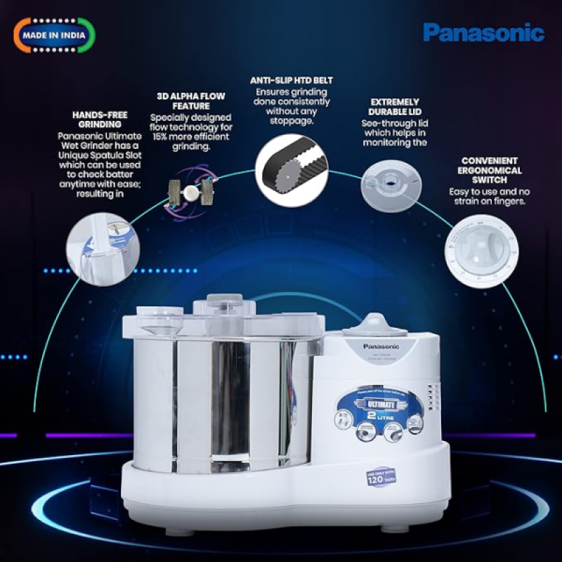 Panasonic Wet Grinder | 2 L | White | MK-SW 200 Panasonic Wet Grinder | 2 L | White | MK-SW 200