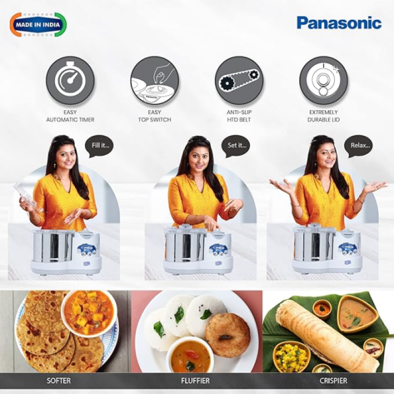 Panasonic Wet Grinder | 2 L | White | MK-SW 200 Panasonic Wet Grinder | 2 L | White | MK-SW 200