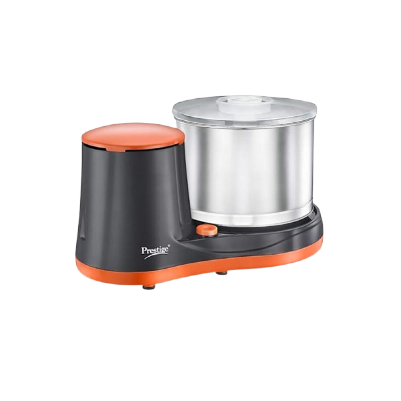 Prestige Wet Grinder | Coconut Scraper | Atta Kneader Attachments | 200 W | Black & Orange | PWG 07 41213 Prestige Wet Grinder | Coconut Scraper | Atta Kneader Attachments | 200 W | Black & Orange | PWG 07 41213