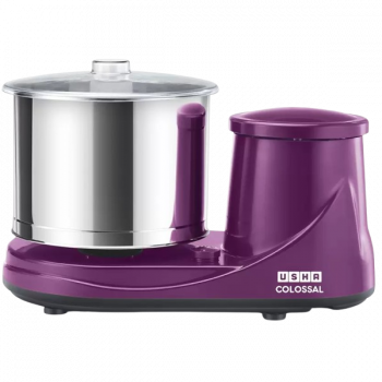USHA Colossal 2 Stones Wet Grinder | with Coconut Scrapper & Atta Kneader | 2 L