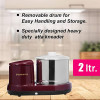 Blueberrys Tabletop Wet Grinder | 150W | 2 L | Cherry Red Blueberrys Tabletop Wet Grinder | 150W | 2 L | Cherry Red