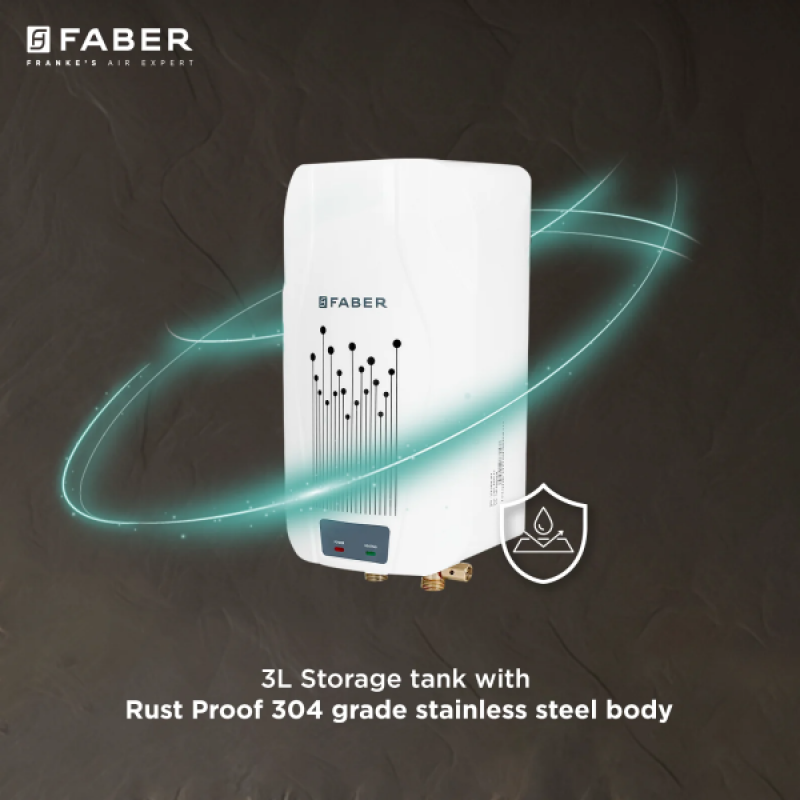 FABER FWG ZIPPY 3.0 Instant Water Geyser | 3 L | White FABER FWG ZIPPY 3.0 Instant Water Geyser | 3 L | White