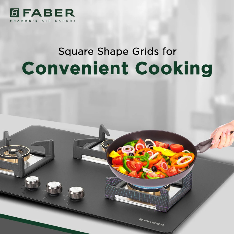 Faber HOB BELLA HT 753 BR AI FFD Automatic Hob | 3 Burner | Glass Top | Black Faber HOB BELLA HT 753 BR AI FFD Automatic Hob | 3 Burner | Glass Top | Black