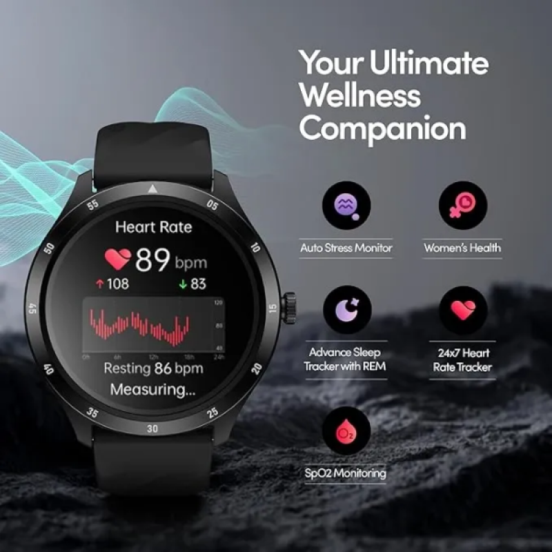 Fastrack Jupitor R2 Smartwatch | Bluetooth | Black Fastrack Jupitor R2 Smartwatch | Bluetooth | Black