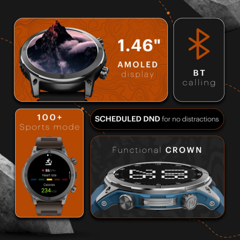NoiseFit Endeavour Smartwatch | Camo Black NoiseFit Endeavour Smartwatch | Camo Black
