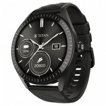 Titan Crest 2.0 Smart Watch | AMOLED Display With Functional Crown | Black