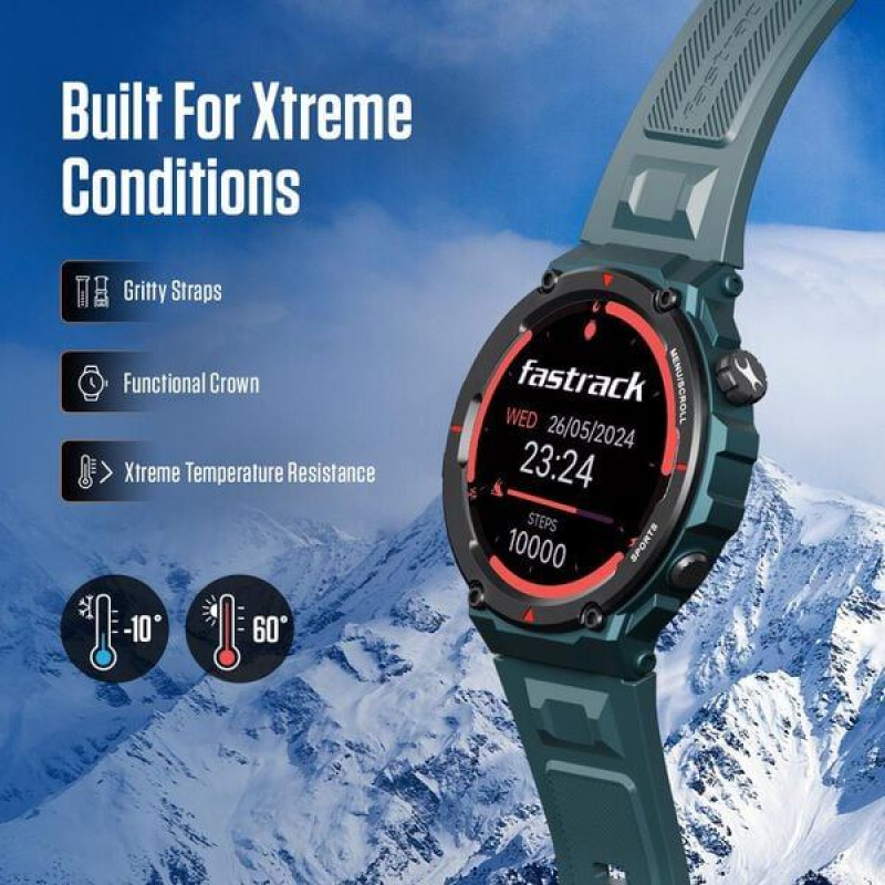 Fastrack Xtreme Pro Smartwatch | AMOLED Display | BT Calling | Blue Strap Fastrack Xtreme Pro Smartwatch | AMOLED Display | BT Calling | Blue Strap