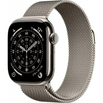 Apple Watch Series 11 | GPS + Cellular | 42mm | Natural Titanium Case Natural Milanese Loop | MF8P4HN/A
