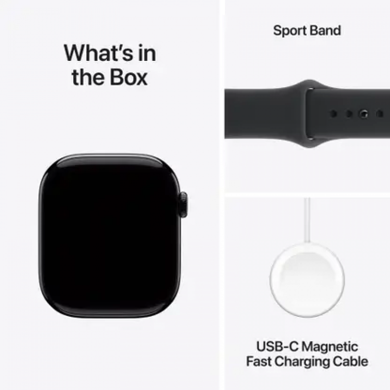 Apple Watch Series 11 | GPS + Cellular | 46mm | Black Aluminium Case Black Sport Band | M/L | Black Strap | MFC44HN/A Apple Watch Series 11 | GPS + Cellular | 46mm | Black Aluminium Case Black Sport Band | M/L | Black Strap | MFC44HN/A