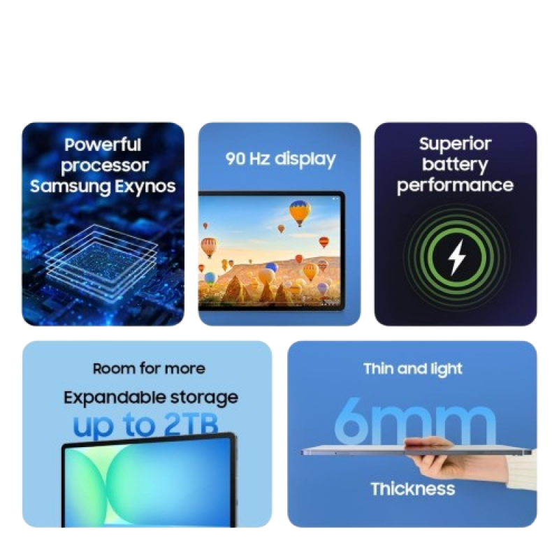 Samsung Galaxy Tab S10 FE+ Tablet | Wi-Fi Only | 8 GB | 128 GB | Blue