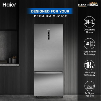 Haier Frost Free Double Door Bottom Mount Convertible Refrigerator | Magic Convertible Inverter | 2 Star | 445 L | HRB-4952BIS-P