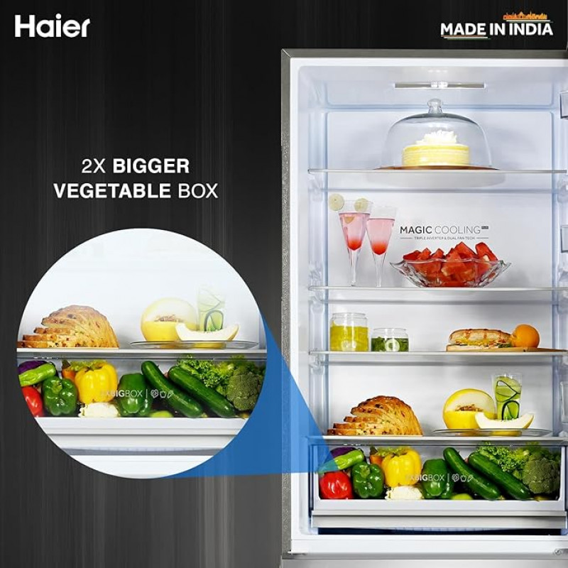 Haier Frost Free Double Door Bottom Mount Convertible Refrigerator | Magic Convertible Inverter | 2 Star | 445 L | HRB-4952BIS-P Haier Frost Free Double Door Bottom Mount Convertible Refrigerator | Magic Convertible Inverter | 2 Star | 445 L | HRB-4952BIS-P