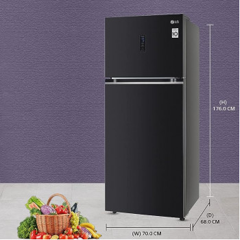 LG Double Door Refrigerator | GL-T422VESX | 423 L/3 Star | Ebony Sheen LG Double Door Refrigerator | GL-T422VESX | 423 L/3 Star | Ebony Sheen